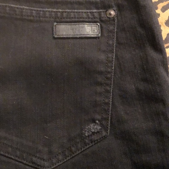 Joe’s Jeans size 32 black syraight leg with studded waist band front zip - Picture 13 of 16